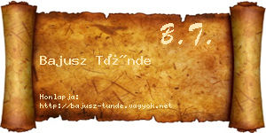 Bajusz Tünde névjegykártya